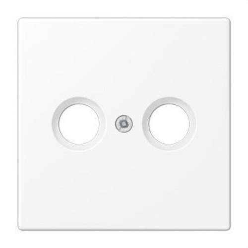 Matte White LS Plate for 2 TV Sockets with reference LS990TVWWM from the brand JUNG