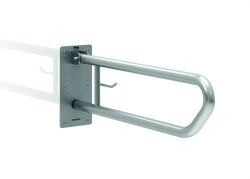 Folding Support Rail 800mm with Satin Stainless Steel Toilet Roll Holder with reference GW11 07 04 01 from the brand GENWEC