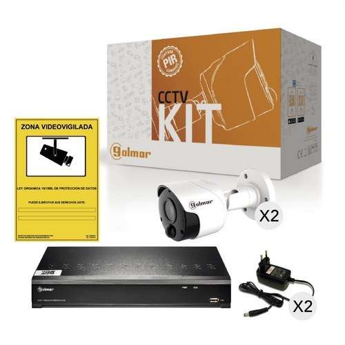Zestaw podstawowy Golmar KIT-2BHVR1P z DVR i dwoma kamerami bullet PIR z odnośnikiem 31600904 od marki GOLMAR