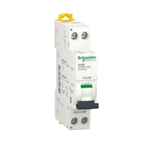 IC40N Circuit Breaker 1PN 25A Curve C 10kA with reference A9P54625 from the brand SCHNEIDER ELECTRIC