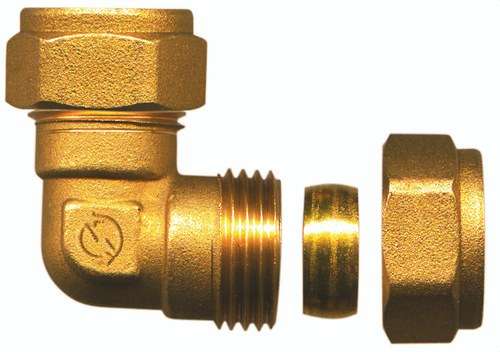 Double Elbow Brass Fitting 28x28mm with reference TAP003BB from the brand ATUSA