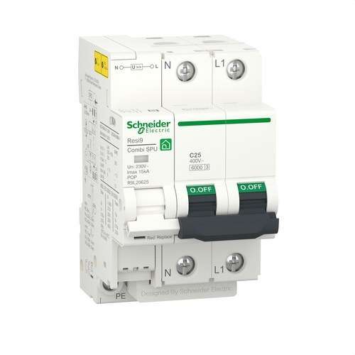 Transient and Permanent Surge Protector Resi9 Combi 1P+N 25A with reference R9L20625 from the brand SCHNEIDER ELECTRIC