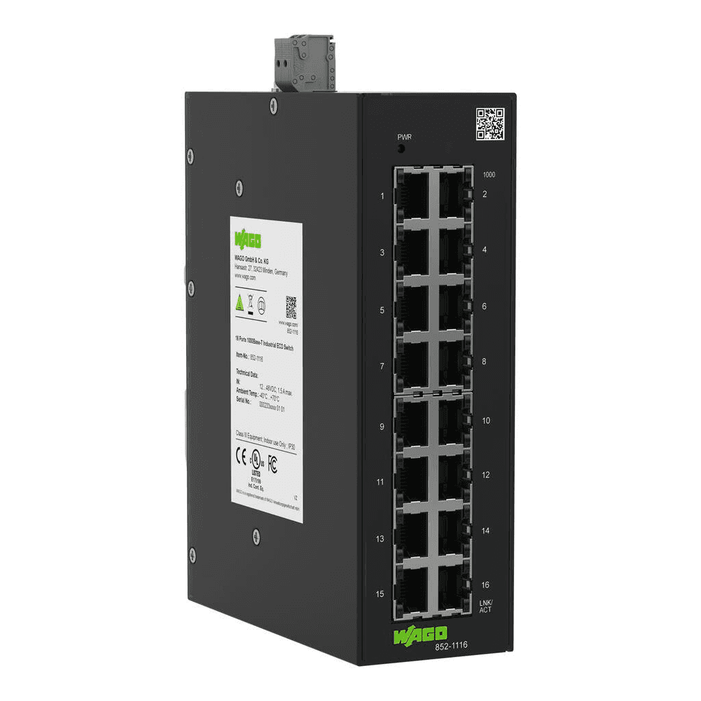 Switch Industrial-ECO, 16 portów z odnośnikiem 852-1116 od marki WAGO