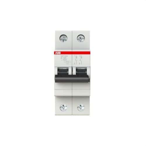 Magnetotermiczny SH202-C63 2P 63A Krzywa C Krzywa C 6kA z odnośnikiem 2CDS212001R0634 od marki ABB