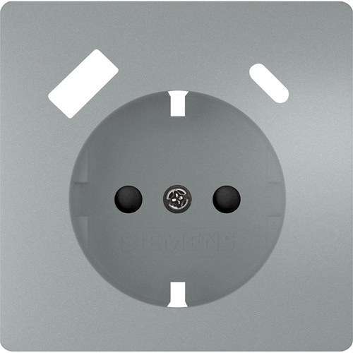 Schuko socket cover with USB metallic platinum Siemens Delta Style with reference 5UH12725PM10 from the brand BJC