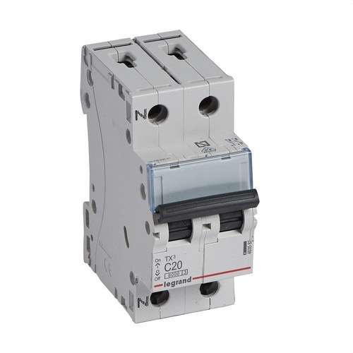 TX3 Circuit Breaker P+N 20A Curve C 6kA with reference 403587 from the brand LEGRAND