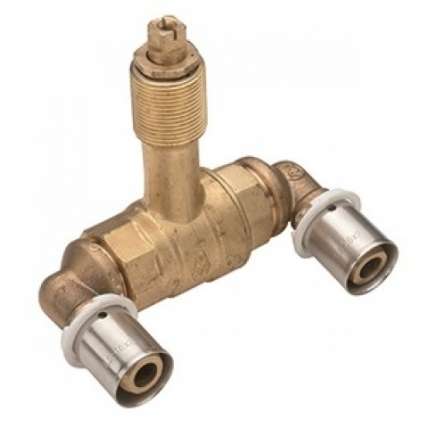 Body for U-shaped ball valve, 25mm tube diameter with reference 438325 from the brand LATON