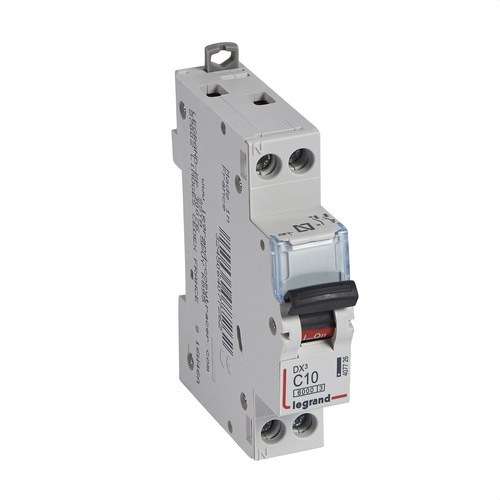 DX3 Circuit Breaker 1P+N 10A Curve C 6/10kA with reference 407726 from the brand LEGRAND