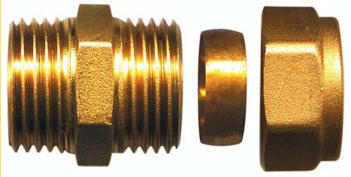 Brass Male Straight Connector 3/8"x12mm with reference TAP00022 from the brand ATUSA
