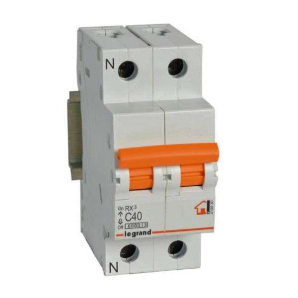 RX³ Thermal Magnetic Circuit Breaker - 1P+N - 230V~ - 40A - C Curve with reference 419930 from the brand LEGRAND