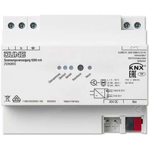 Zasilacz Jung KNX 1.280 mA z odnośnikiem 21280REG od marki JUNG