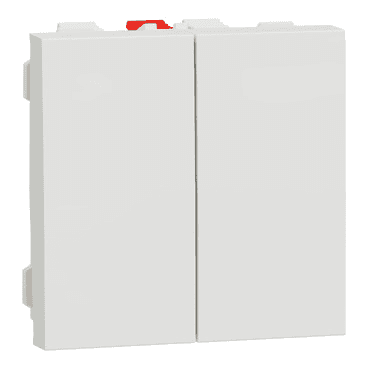 1-Pole 2-Way Switch 10AX 2 Modules Quick Connection Untreated IP4X New Unica Polar with reference NU321318 from the brand SCHNEIDER ELECTRIC