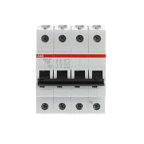 Wyłącznik nadprądowy S203-C20NA 3P+N 20A Krzywa C 10kA z odnośnikiem 2CDS253103R0204 od marki ABB