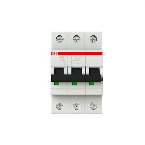Wyłącznik nadprądowy S203-C20 3P 20A Krzywa C 10kA z odnośnikiem 2CDS253001R0204 od marki ABB