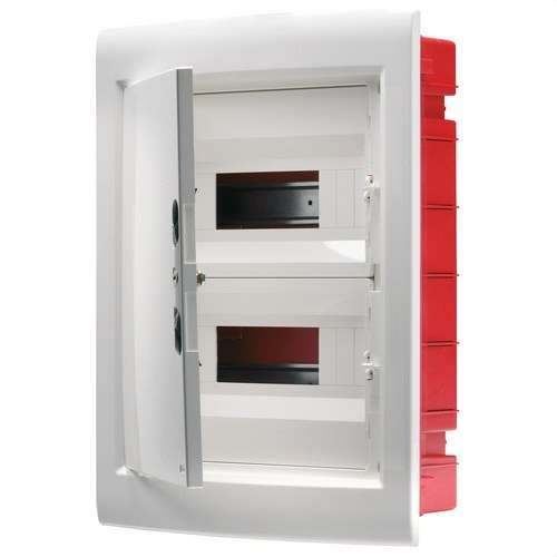 Flush-mounted distribution board with blank door, 36 modules (18x2) with reference GW40889 from the brand GEWISS