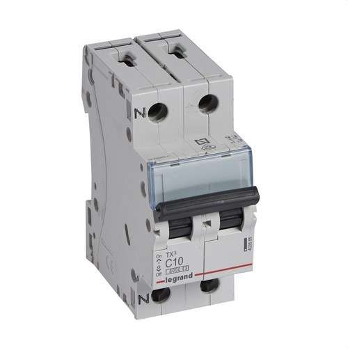 TX3 Circuit Breaker P+N 10A Curve C Curve C 6kA with reference 403585 from the brand LEGRAND