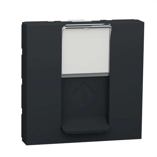 2 Module RJ45 Keystone Plate Anthracite New Unica with reference NU946154 from the brand SCHNEIDER ELECTRIC