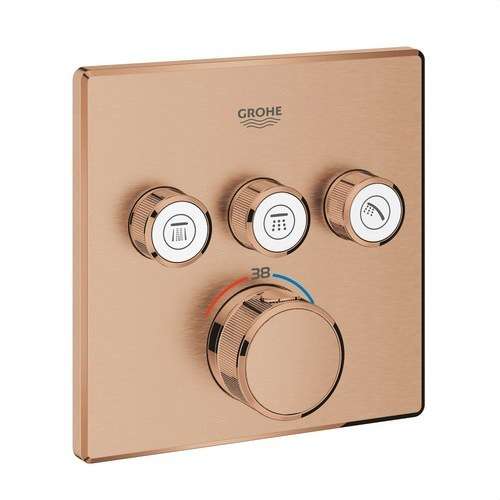 Grohtherm SmartControl Built-in Thermostat with 3 Valves - Brushed Warm Sunset with reference 29126DL0 from the brand GROHE