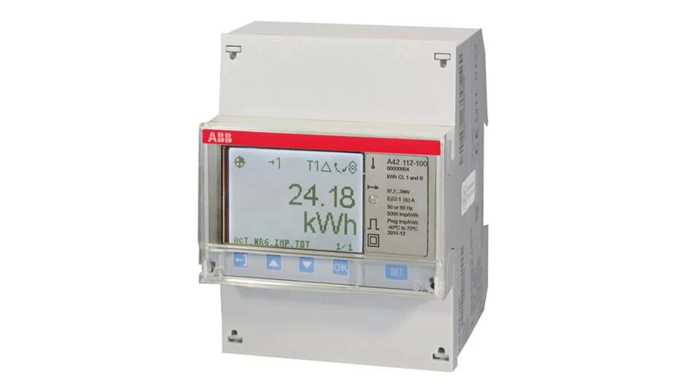 Jednofazowy licznik ABB A42 112-100 pomiar pośredni Modbus RS485 z odnośnikiem 2CMA170510R1000 od marki ABB