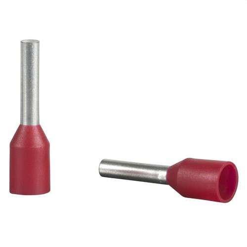 Red Non-Insulated Cable End 1mm² with reference DZ5CE010 from the brand SCHNEIDER ELECTRIC