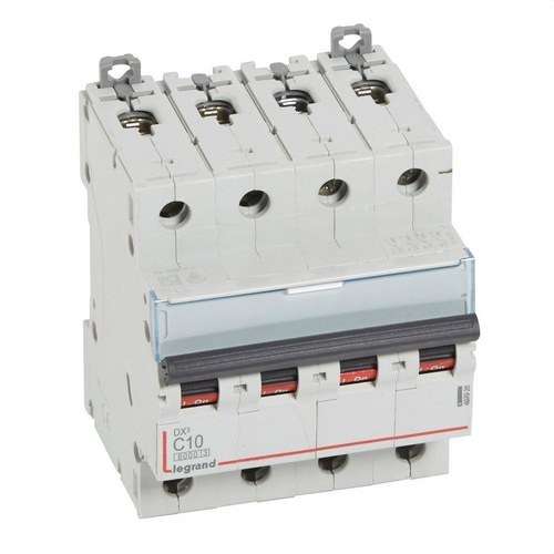 DX3 4P 10A MCB Curve C 6/10kA with reference 407926 from the brand LEGRAND