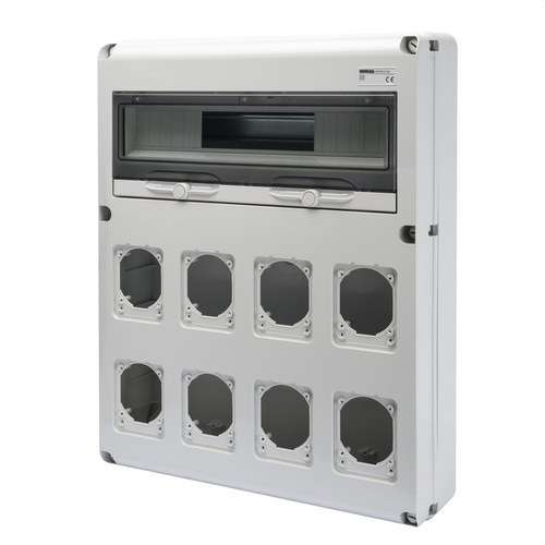 Q-DIN20 Panel 8 BASES 16/32A IP65 with reference GW68013N from the brand GEWISS