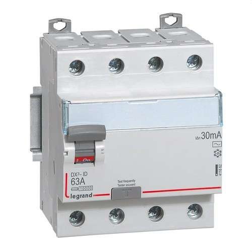 DX3 Differential 4P 63A 30mA Class AC with reference 411662 from the brand LEGRAND