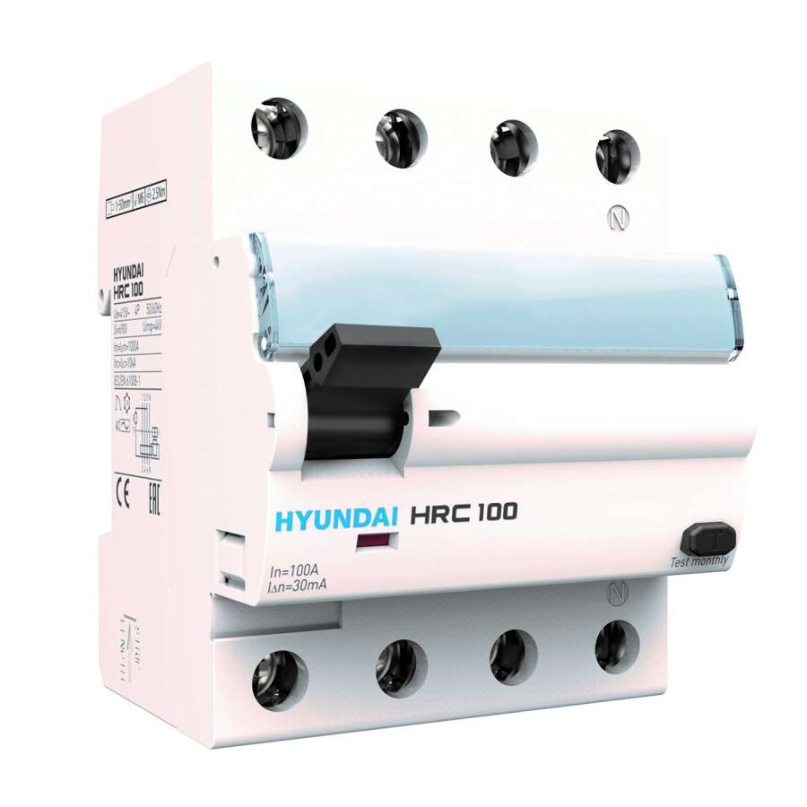 RCD STD 4P 100A 300mA Class A with reference HRC100S-F4PG7100 from the brand HYUNDAI