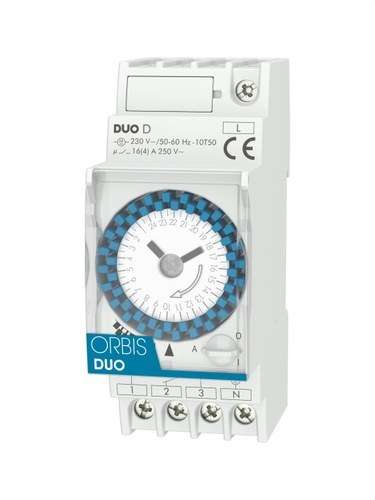 2 MOD.DUO D 230V Analogue Time Switch with reference OB291032 from the brand ORBIS