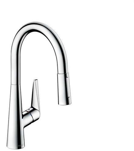 Single-lever kitchen tap with pull-out spout Talis M51 2Jet chrome with reference 72813000 from the brand HANSGROHE