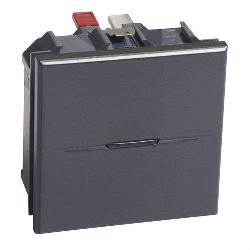 Illuminable Axial Switch, 2 Modules, Anthracite Axolute with reference HS4001M2AN from the brand BTICINO