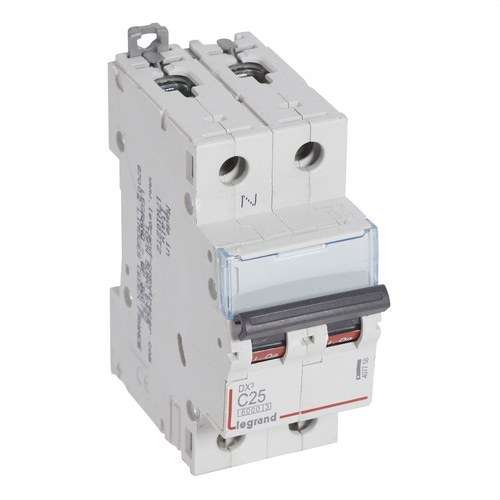 DX3 Circuit Breaker P+N 25A Curve C 6/10kA with reference 407758 from the brand LEGRAND