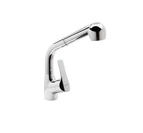 Single-lever kitchen tap with pull-out spout K8 chrome with reference 61206 28 45 66 from the brand GENEBRE