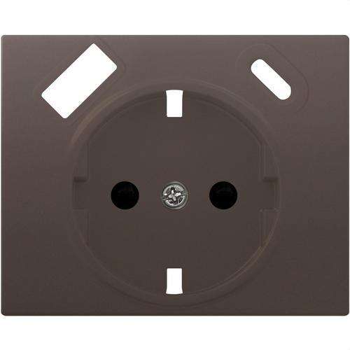 Schuko Socket Cover with Dual USB Chocolate Iris with reference 18724-USBC-CH from the brand BJC