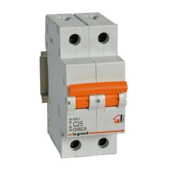 RX³ Thermal Magnetic Circuit Breaker - 2P - 230/400V~ - 25A - C Curve with reference 419937 from the brand LEGRAND