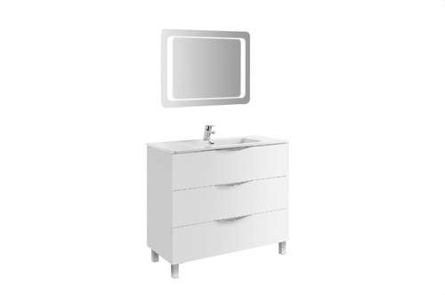 Agata White Three-Drawer Cabinet 100cm with reference 7930501 from the brand GALA