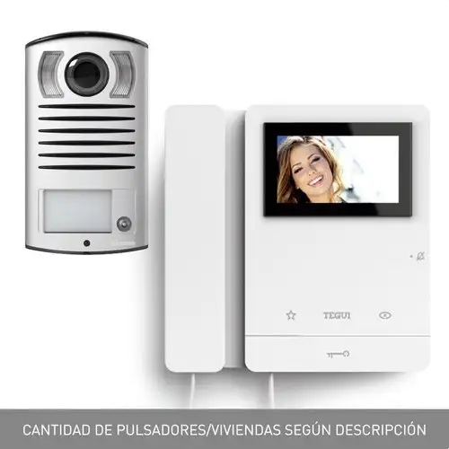 Zestaw wideodomofonowy dla 1 mieszkania Tegui Linea 2000 z monitorem Seria 8 z odnośnikiem 378121 od marki TEGUI