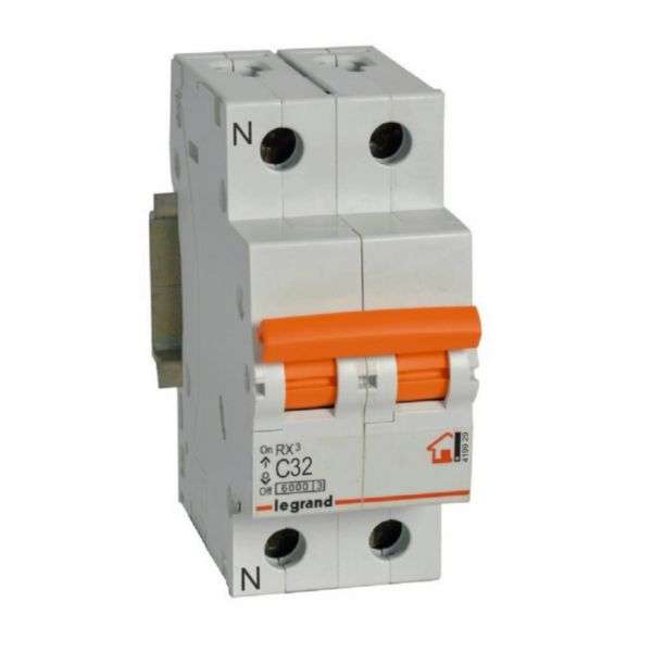 RX³ Thermal Magnetic Circuit Breaker - 1P+N - 230V~ - 32A - C Curve with reference 419929 from the brand LEGRAND