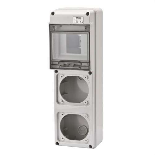 Q-DIN5 Panel 2 Sockets 16A IP65 with reference GW68018N from the brand GEWISS