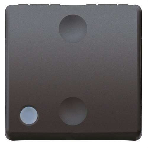 Illuminable Single-Pole Switch, 2 Modules, System Black with reference GW21589 from the brand GEWISS