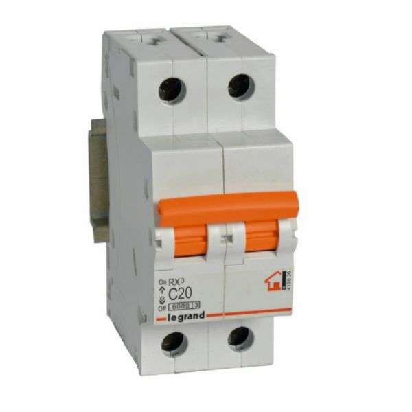 RX³ Thermal Magnetic Circuit Breaker - 2P - 230/400V~ - 20A - C Curve with reference 419936 from the brand LEGRAND