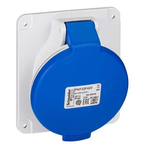 Recessed Angled Base 32A 2P+E 200-250V IP44 with reference PKF32F423 from the brand SCHNEIDER ELECTRIC