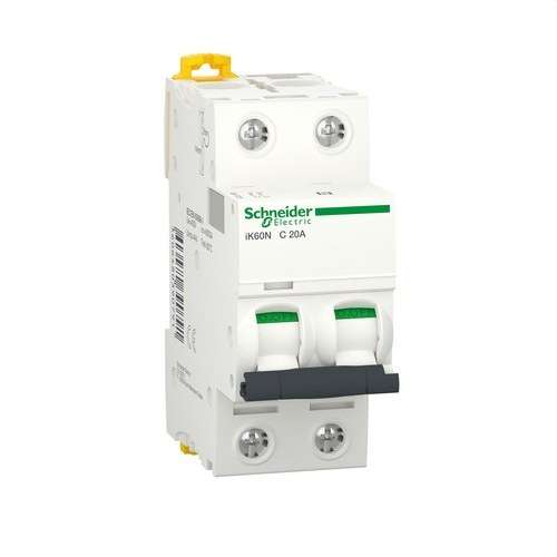 Wyłącznik nadprądowy IK60N 2P 20A Krzywa C 6kA z odnośnikiem A9K17220 od marki SCHNEIDER ELECTRIC