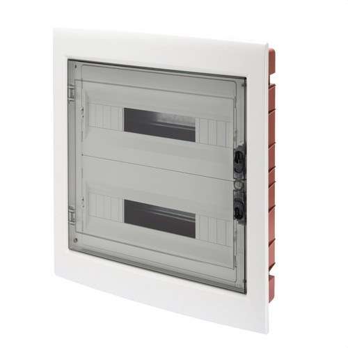 Flush-Mount Distribution Board with Smoked Door 36 Modules (18x2) with reference GW40609 from the brand GEWISS