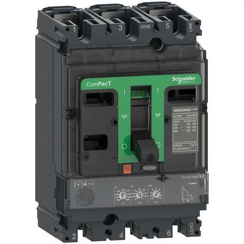 ComPacT NSX160N Circuit Breaker 50kA AC 3P3R 160A Micrologic 2.2 with reference C16N32D160 from the brand SCHNEIDER ELECTRIC