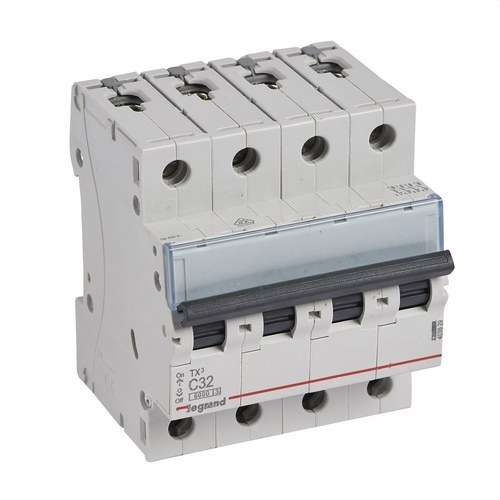 TX3 4P 32A Circuit Breaker Curve C 6kA with reference 403629 from the brand LEGRAND