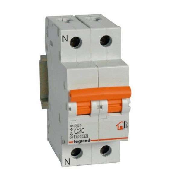 RX³ Thermal Magnetic Circuit Breaker - 1P+N - 230V~ - 20A - C Curve with reference 419927 from the brand LEGRAND