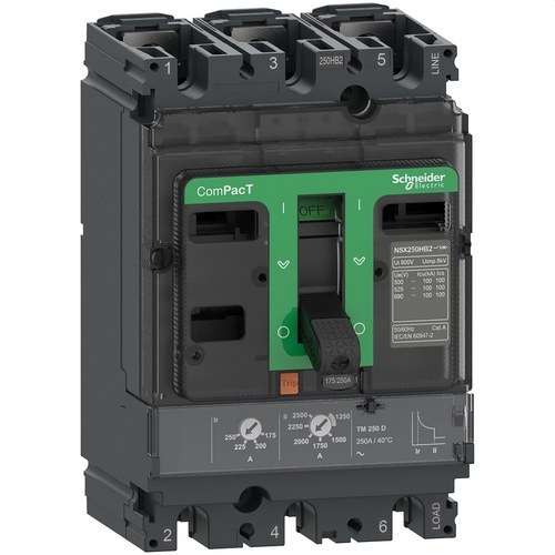 ComPacT NSX250N Circuit Breaker 50kA AC 3P3R 250A TMD with reference C25N3TM250 from the brand SCHNEIDER ELECTRIC