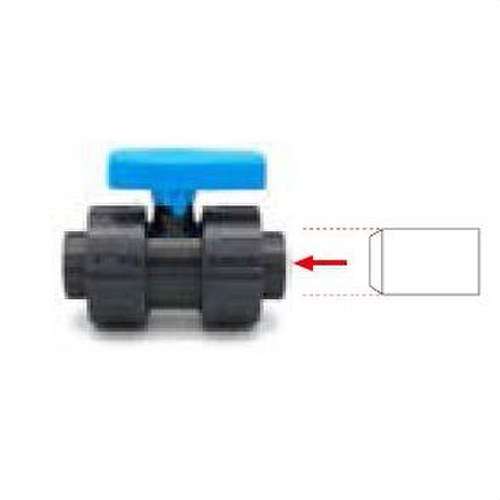 PVC Solvent Weld Ball Valve (Double Union) Pressure VALV-04 25mm with reference 700401 from the brand CREARPLAST