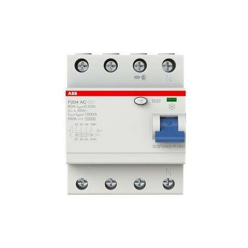 4P 80A AC Class Differential 30mA with reference 2CSF204001R1800 from the brand ABB